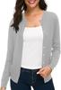 Cardigan Suéter Jacket de Malha Elegante Slim Fit com Botões, Manga Longa e Gola Redonda, Primavera e Outono, Cruzado Europeu e Americano