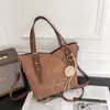 Bolsa Tote Texturizada Color Block Vintage de Grande Capacidade, Alça de Ombro Ajustável, Bolsa Simples para o Dia a Dia, Bolsa de Ombro Feminina Fashion