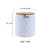 Frasco hermético de cerámica minimalista con tapa de madera, frasco para té casero, frasco para café, frasco de almacenamiento de gran capacidad, frasco para azúcar