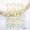 Lindos Pegatinas de Arte para Uñas de Conejo de Dibujos Animados con Lazo Corazón Flor en Relieve 5D Pegatinas Decorativas para Uñas de Diario DIY Ccd