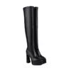 Botas Gruesas Nuevo Tacón Alto 40 Botas de Comercio Exterior Botas de Jinete 2022 Botas Largas Hasta la Rodilla Baile de Tubo de Acero Botas de Mujer 43 Piernas Bonitas Adulto
