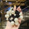 Coreia do Sul Dongdaemun Novo Estilo Cabelo Corda Toalha Anel Conjunto Pérola Anel de Cabelo Simples All-match Cabelo Corda Tie Ball Cabeça Elástico
