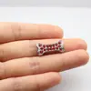 8mm Diamante Garra de Gato Cão osso acessórios diy personalizado pulseira pet colarinho acessórios liga strass pegadas jóias