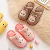 Pantuflas de Algodón para Niños Niños y Niñas Dibujos Animados Lindos Otoño e Invierno Nuevas para Casa Interior Antideslizantes Cálidas Pantuflas de Algodón para Bebé