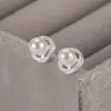 Novos Brincos de Pérola com Renda Pequenos Luxo Leve Senso de Design de Nicho Sensação de Alto Padrão Brincos de Pérola Brincos de Temperamento