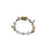 Pulseira de Miçangas de Cachorrinho Desenho Animado Fofo para Mulheres, Design de Nicho para Primavera e Verão, Joia de Pulseira Pérola Dopamina Única e Estilosa