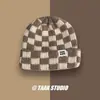 Gorro de Punto Holgado Cálido Versátil Estilo Coreano Moda Otoño e Invierno para Mujer Circunferencia de Cabeza Grande Adelgazante