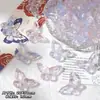 Al por mayor Mariposa de Cristal Cuentas de Vidrio Grabadas por Dos Lados Materiales para Pulsera DIY Cadena de Teléfono Accesorios Hechos a Mano para Cuentas