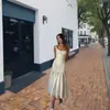 Falda Larga con Tirantes, Espalda Descubierta, Holgada, Estilo Nuevo, Estilo Francés, Popular Este Año, Vestido de Moda para Mujer, Verano de Alta Gama