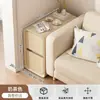 Mesita de Noche Ultraestrecha, Gabinete de Almacenamiento Simple, Gabinete Estrecho para Espacios Pequeños en el Dormitorio con Cajones de Madera Maciza, Estante Pequeño Creativo para Mesita de Noche