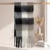 Comércio Transfronteiriço|Cachecol Xadrez de Imitação de Mohair de Alta Qualidade|Xadrez de Acrílico Quente para Outono e Inverno|Suporta Personalização de Logo