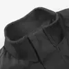 Chaqueta de Béisbol de Cuello Medio para Hombre, Marca de Tendencia Europea y Americana, Estilo Otoño e Invierno, Color Sólido, Holgada Casual de Trabajo con Cuello Alto