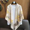 Bufanda Protectora del Sol para Viaje Floral Beige Extra Grande Pañuelo de Algodón y Lino Bufanda de Seda para Mujer Bufanda Cuadrada Grande 130cm Chal Dos en Uno