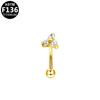 Gabe Transfronterizo Europeo y Americano Aleación de Titanio G23 Simple Básico Joyería de Piercing para Cejas Clavo para Cejas F136 Venta al por Mayor