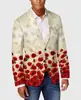 Blazer de Xadrez Masculino de Linha Única com Dois Botões Personalizado para Exportação Transfronteiriça, Blazer Casual Slim Masculino