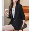 Chaqueta Blazer Elegante Casual Suelta de Estilo Coreano de Alta Gama 2026 Nueva para Primavera y Otoño con Abertura Pequeña para Mujer