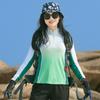 Roupa Outdoor de Secagem Rápida Feminina Camiseta de Manga Comprida Esportiva Absorvente de Suor Respirável Elástica Slim Corrida Caminhada Top de Malha de Secagem Rápida
