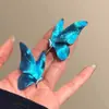 Pendientes de Mariposa Pintados a Spray Coreanos de Aguja de Plata Pendientes Estilo Ins Nicho de Gama Alta Versátiles Pendientes Personalizados Venta al por Mayor