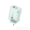 Novo Carregador Pd20W Transfronteiriço com Luz um Plus C Porta Dupla Cabeça de Carregamento Rápido Qc3.0 Nitreto de Gálio Regulamentos Europeus e Americanos Regulamentos Britânicos