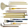 Set de Pinceles de Cerámica Material Pluma Herramientas de Pintura Cerámica Color Superior e Inferior Pincel de Línea de Gancho Bolígrafo para Colorear Bolígrafo Hidratante Cabeza de Pollo