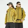 Jaqueta softshell externa estilo Dimit's para homens e mulheres, outono e inverno, à prova d'água, esportiva, quente, com forro de fleece