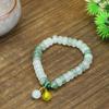 Pulsera Tianshan Cui Lujo Ligero Verde Pulsera DIY Suministro de Puesto de Joyería de Jade Dorado de Xinjiang Venta al por Mayor en Vivo