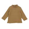 Bueno para usar Joker ~ versión coreana de otoño e invierno para niños, camiseta interior de cuello alto para niños y niñas, con forro de felpa, manga larga