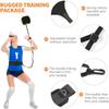 Equipamento de treinamento de vôlei equipamento auxiliar elástico auto-treino faixa de resistência de vôlei cinto ajustável bolsa de bola e alça de mão