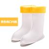 Zapatos de lluvia para niños Mu Meng cuero boca de algodón contenedor interior invierno más terciopelo Impermeables cálidos zapatos de agua calcetines de algodón removibles cubierta de algodón mayoreo