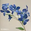 Flores Artificiais: Orquídea Chama de 7 Cabeças, Material Floral de Alta Qualidade para Arranjos de Casamento, Série de Cores Jardim de Monet, Flores de Seda, Lírio da Chuva, Flores Artificiais