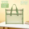 Bolsa de documentos transparente para exámenes, bolsa doble para tutorías de materias estudiantiles, bolsa de libros portátil, bolsa de almacenamiento para tareas, exámenes y arte