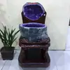 Atacado de geodos de ametista natural brasileira, tigelas tesouro uruguaias, bolsas de dinheiro, cristais brutos e aglomerados de cristais