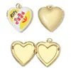 Colgante de Caja de Fotos de Cobre DIY Corazón Sol Arcoíris para Mujeres, Limón Cereza, Se Puede Abrir, Puede Guardar Fotos, Colgante de Joyería
