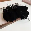 2026 Nuevo Estilo Pinza para el Cabello con Lazo Grande de Terciopelo Rojo, Accesorio para el Cabello para Niñas, Tocado de Princesa Nupcial de Borla de Alta Gama