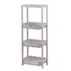 Estante de Almacenamiento de PP Multicapa Estante de Almacenamiento para Baño y WC Estante de Almacenamiento de Piso a Piso para Huecos de WC Cocina y Sala de Estar
