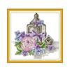Amor Agulha 99 linha para bordado ponto cruz bordado natureza morta flores e lanterna pacote de material de bordado decoração de sala de estar pintura para pendurar fábrica atacado
