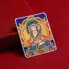 Pintura Thangka Pintada a Mano con Adornos Dorados de las Vidas Pasadas y Presentes de Zaki Lam, Presentando los Ocho Zorros Guardianes, Diseñada Específicamente para Núcleos de Pintura Thangka Pintados a Mano