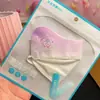 Máscara blush de alta qualidade, estilo "net-red", para uso diário no verão, de seda gelada, com proteção para os olhos em gradiente de cor, máscara protetora solar infantil