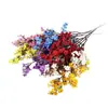 Haste Única de Flor Artificial Gipsofila com Tecido de Seda, Arranjo de Flores Colorido para Decoração de Sala de Estar em Casa, Atacado Transfronteiriço