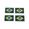 Brazalete de Bandera Brasileña de Goma Blanda de PVC Transfronterizo Accesorios para Casco de Fanático Militar Parche de Tela Bordado Mochila Ropa Velcro