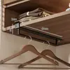 Prateleira de armazenamento em forma de U para armário de varanda de casa, sem furar, cabideiro para roupas, prateleira de armazenamento para dormitório, multifuncional, para secar e pendurar roupas e roupas íntimas