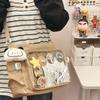 Nueva Bolsa Mensajera Estilo Universitario para Mujer, Gran Capacidad, Versátil, Simple, Bolsa Transparente para Dolor, Bolsa de Hombro Cruzada para Clase de Estudiante