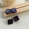 Pintura al óleo cuadrado onda de agua cóncavo resina parche accesorios diy aretes tocado botón mayoreo