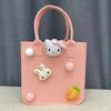 Bolsa de fieltro con forma de muñeca pequeña de dibujos animados, bolsa de compras, bonito regalo para niños, regalo para el banquete de los cien días del bebé, bolso de fieltro