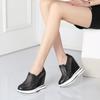 Zapatos de tacón alto de resorte de 12 cm con malla y pedrería, Zapatos casuales versátiles para mujer