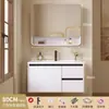 2026 Nuevo Lavabo Espesor Color Crema de Aluminio Espacial con Lavabo Cerámico Integrado para Gabinete de Baño e Inodoro