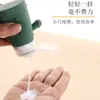 Botella de silicona portátil para almacenamiento de belleza y cuidado de la piel, botella dispensadora de apretar cosmética con forma de cactus para viajes, compacta y duradera