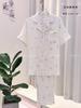 2025 Ropa Macro Nuevo Traje de Pantalón de Manga Corta para Mujer Hilo de Algodón Casual Multifloral Cómodo Fresco y Fresco Ropa de Casa