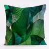Comercio exterior para funda de almohada de planta verde tropical verde lino algodón lino cojín para el hogar coche sofá pequeño fresco respaldo
