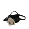 Bolso de Hombro Simple de Color Sólido para el Trayecto al Trabajo Diseño de Nicho Alta Estética Personalidad Moda Sensación Relajada Peluche Bolso Cuadrado Pequeño